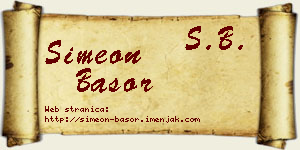 Simeon Basor vizit kartica